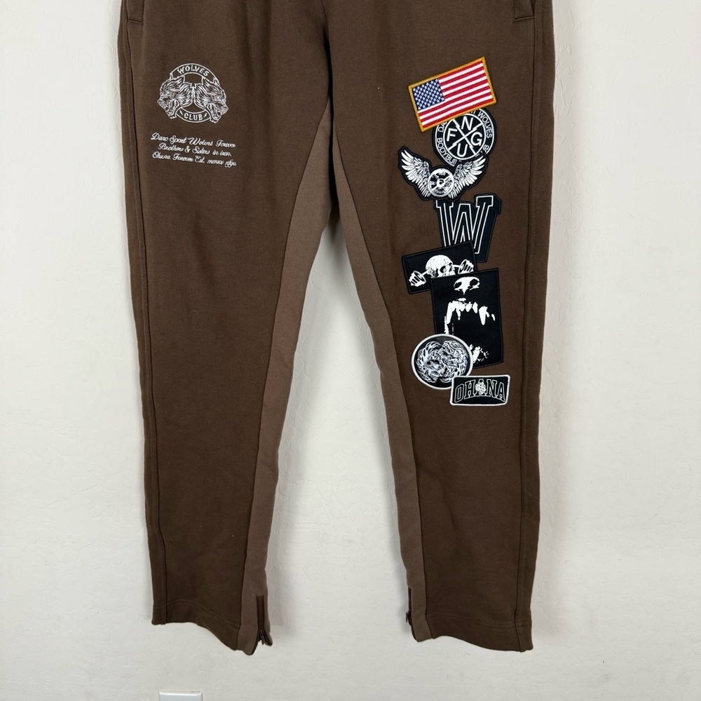 darc sports brown patchwork sweats 298/1000 - Picture 3 of 11
